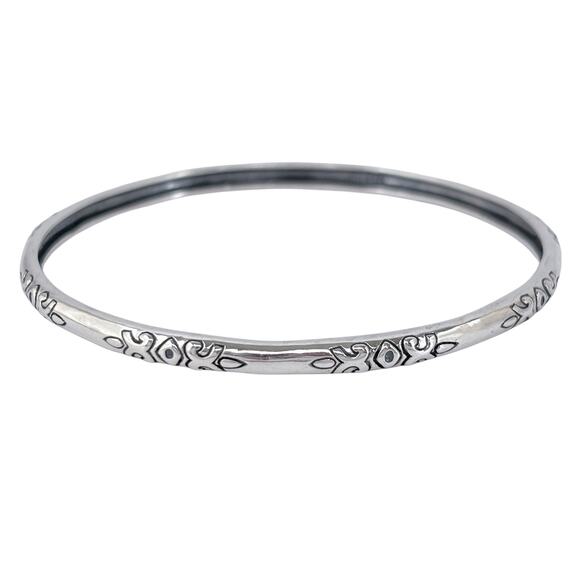 Silpada Hugs & Kisses XO Willow Bangle Bracelet | Sterling Silver 925 | 8" - Picture 5 of 10